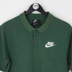 Mens NIKE Polo Shirt Green | Medium