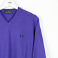 Vintage FRED PERRY Knit Sweatshirt Purple | Small