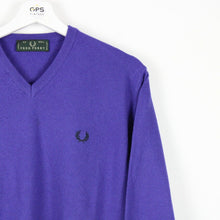 Load image into Gallery viewer, Vintage FRED PERRY Knit Sweatshirt Purple | Small
