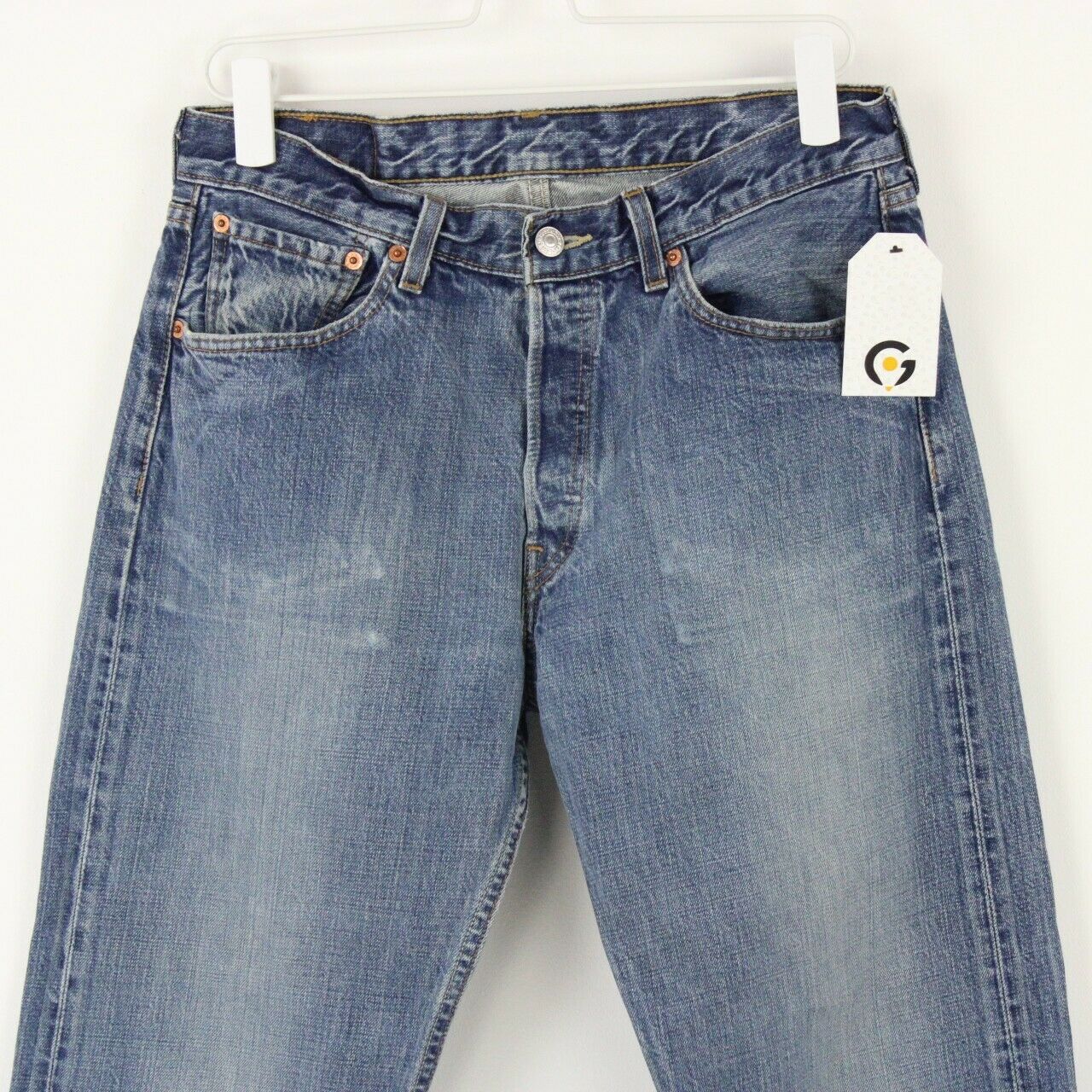 Mens LEVIS 501 Jeans Mid Blue | W32 L28