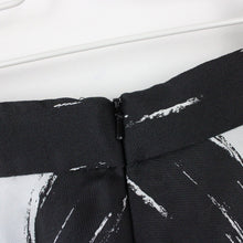 Load image into Gallery viewer, Womens Chevron Midi Skirt Black White | Small
