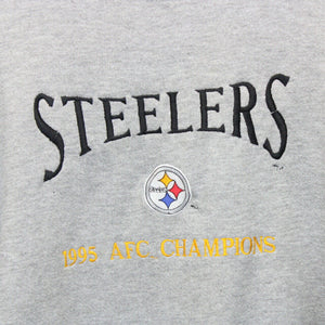 NFL 90s Pittsburgh STEELERS Sweatshirt Grey | Large