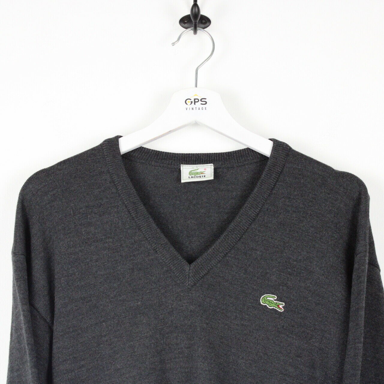 LACOSTE Knit Sweatshirt Grey | Medium