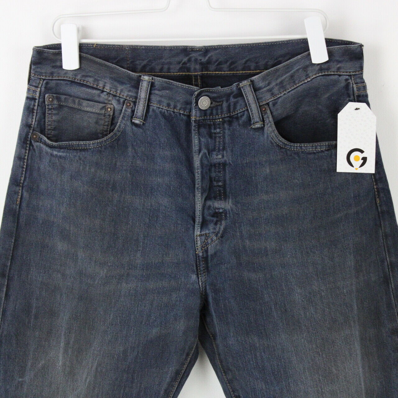 Mens LEVIS 501 Jeans Dark Blue | W33 L30