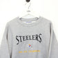 NFL 90s Pittsburgh STEELERS Sweatshirt Grey | Large