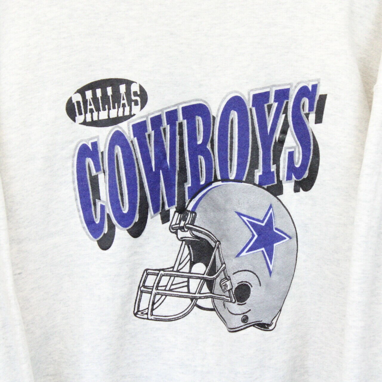 NFL 90s Dallas COWBOYS Sweatshirt Grey | Large