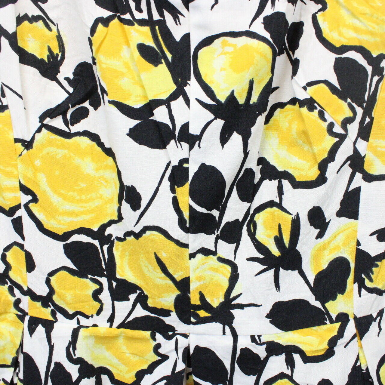 Womens Floral Dress Yellow | XS