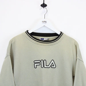 Vintage FILA Sweatshirt Beige | XL
