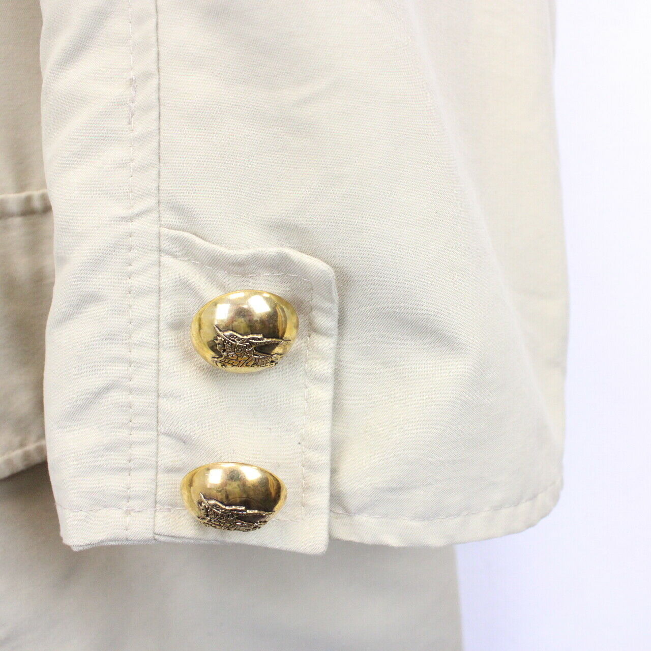 Womens BURBERRYS 90s Mac Trench Coat Beige | Large