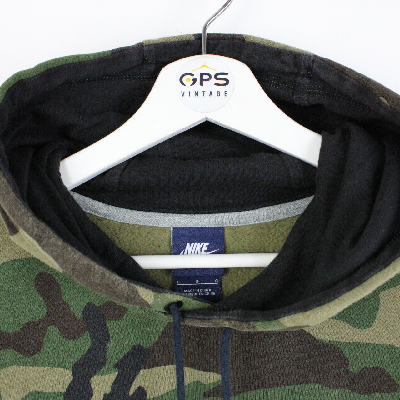 NIKE 00s Hoodie Green | Large