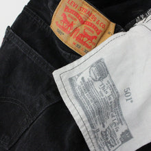 Load image into Gallery viewer, Mens LEVIS 501 Jeans Black Charcoal | W33 L32
