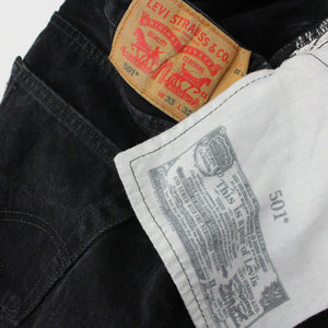 Mens LEVIS 501 Jeans Black Charcoal | W33 L32