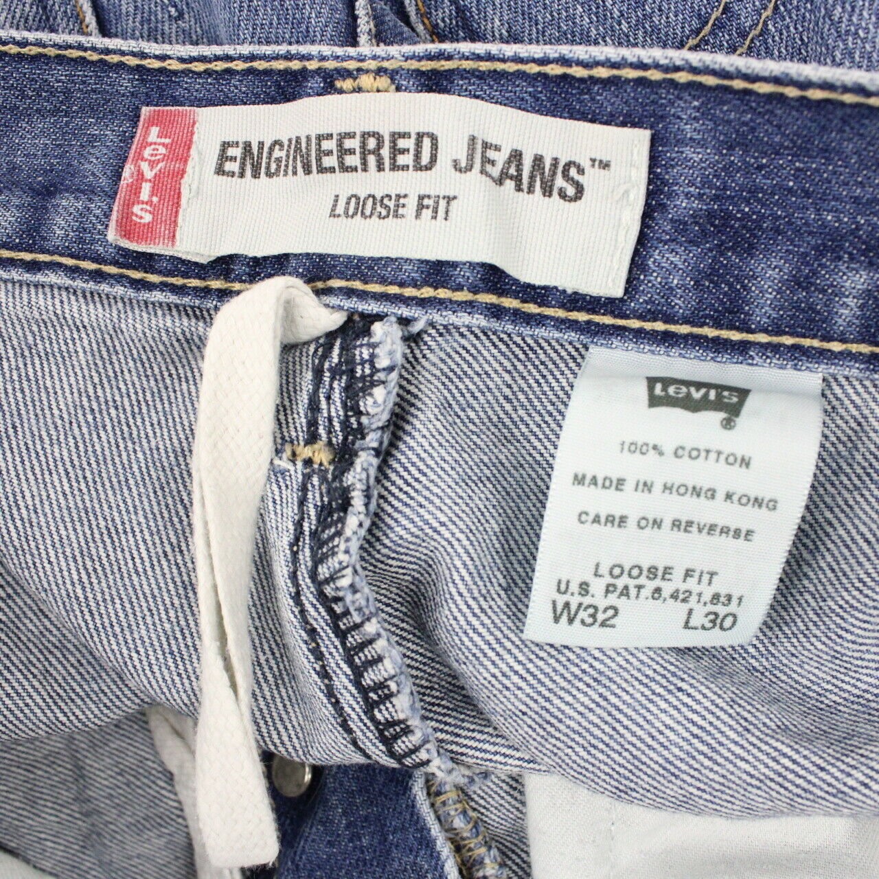 Mens LEVIS Engineered Jeans Mid Blue | W32 L30