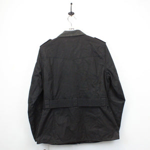 Womens BARBOUR International Waxed Jacket Black | Medium