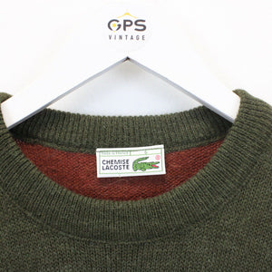 CHEMISE LACOSTE 90s Knit Sweatshirt | Large