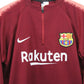 NIKE FC BARCELONA 1/4 Zip Sweatshirt Red | Large