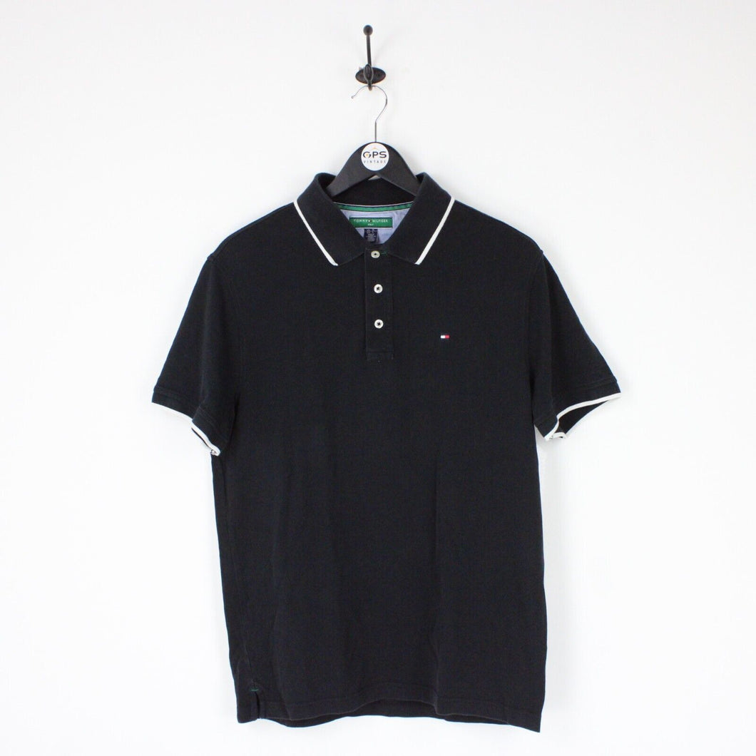 Mens TOMMY HILFIGER Polo Shirt Black | Medium