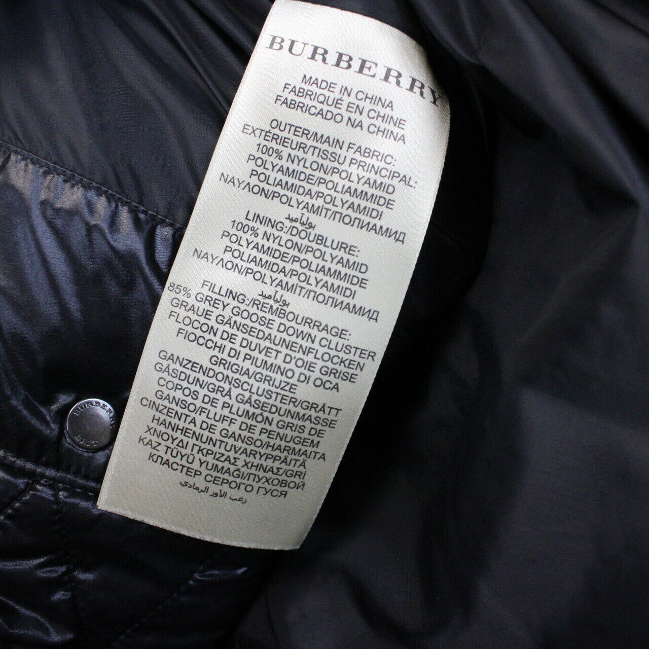 Womens BURBERRY Goose Down Bodywarmer Black | XS