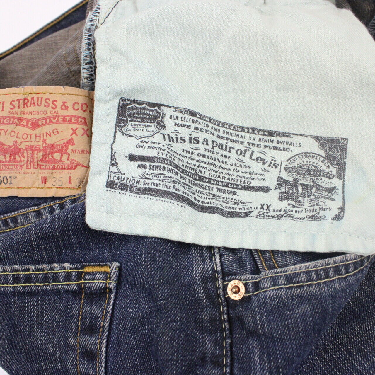 LEVIS 501 Jeans Dark Blue | W36 L30