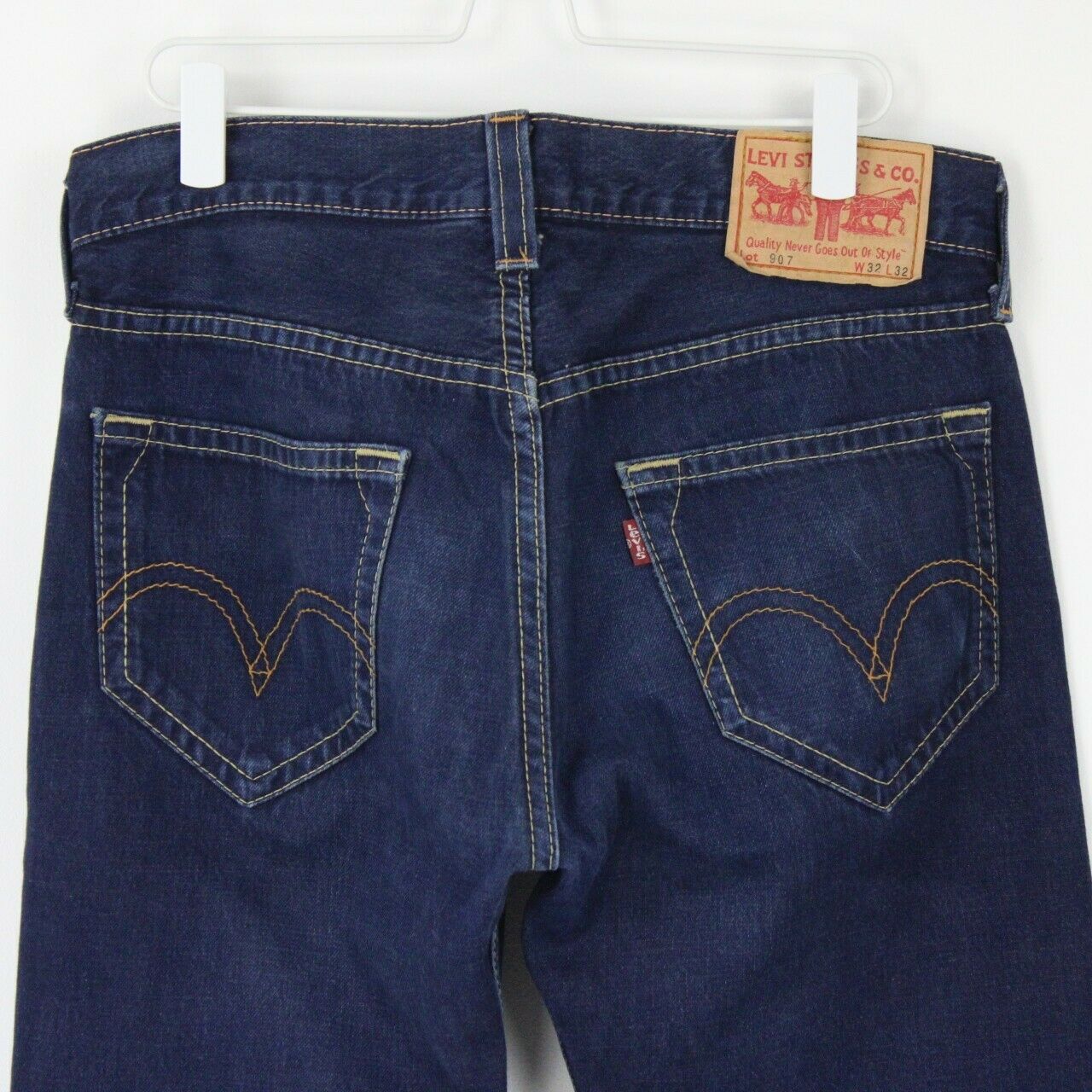 Mens LEVIS 907 Jeans Dark Blue | W34 L32