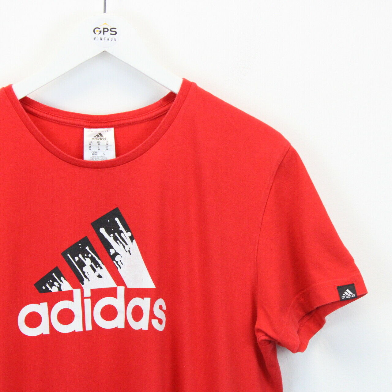 ADIDAS T-Shirt Red | Medium