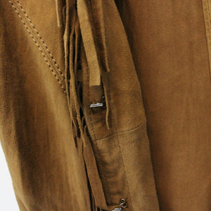 Womens Suede Western Vest Brown | XS