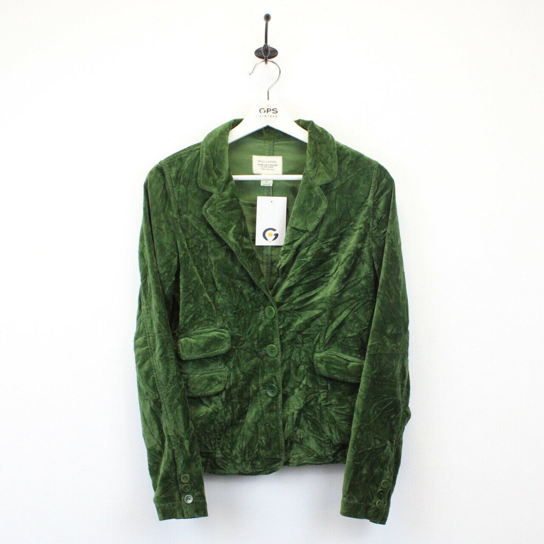 Womens NILI LOTAN Velvet Blazer Green | Small