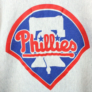MLB CHAMPION 90s Philadelphia PHILLIES Sweatshirt Grey | Large
