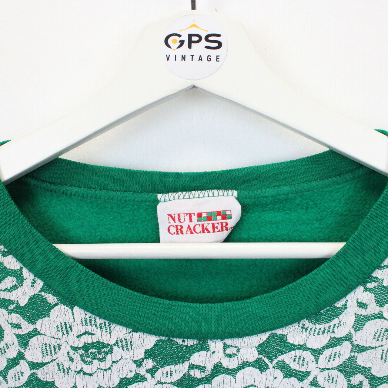 Womens 90s Christmas Sweatshirt Green | XXL