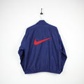 Vintage 90s NIKE Track Top Jacket Navy Blue | Medium