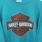 HARLEY DAVIDSON 90s Sweatshirt Green | Large