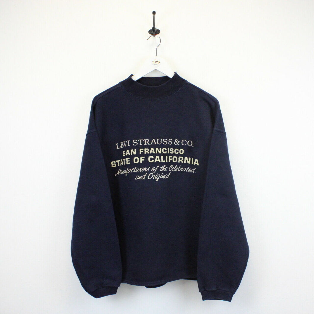 LEVIS 90s Sweatshirt Navy Blue | XL