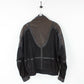 Mens 80s Leather Biker Jacket Brown | Large