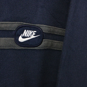 NIKE 00s 1/4 Zip Sweatshirt Navy Blue | Large