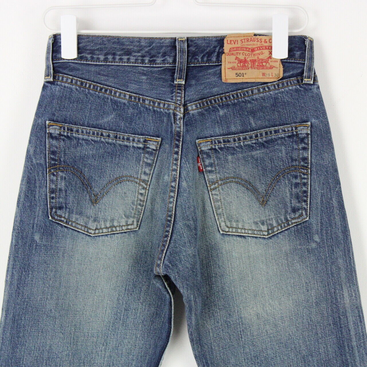 Womens LEVIS 501 Jeans Mid Blue | W28 L28