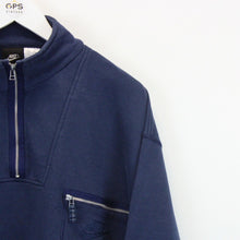 Load image into Gallery viewer, NIKE AIR 90s 1/4 Zip Sweatshirt Navy Blue | Large
