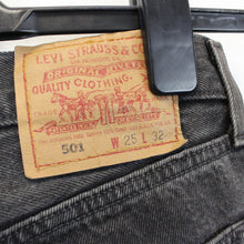 Load image into Gallery viewer, Womens LEVIS 501 Jeans Grey Charcoal | W26 L32
