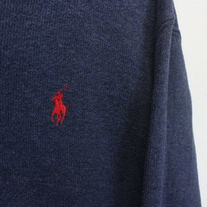 RALPH LAUREN Knit Sweatshirt Navy Blue | XL