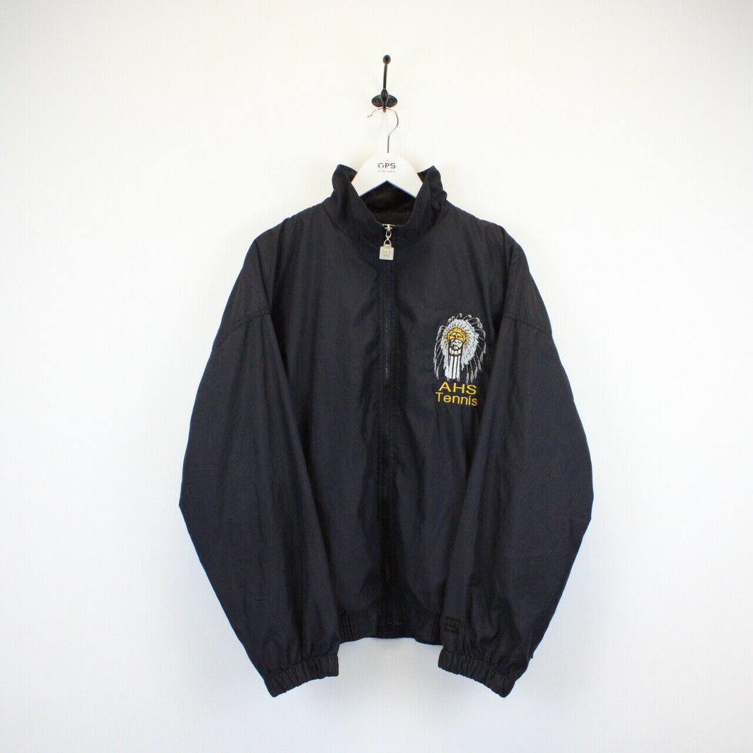Vintage WILSON Track Top Jacket Black | Large