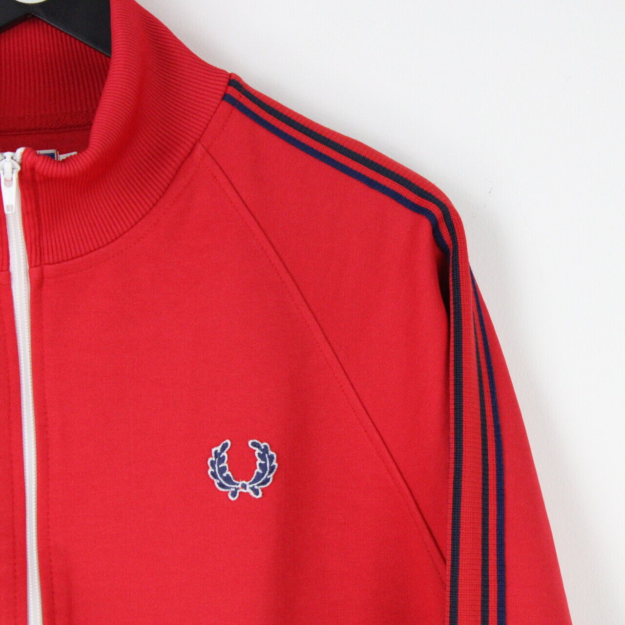 Mens FRED PERRY 90s Track Top Red | Medium