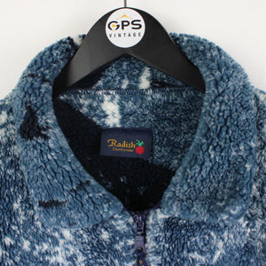 Womens 90s Fleece Jacket Blue | XL