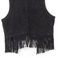 Womens Suede Vest Black | Small