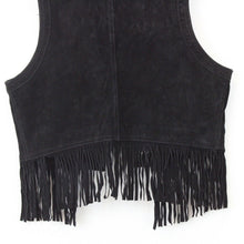 Load image into Gallery viewer, Womens Suede Vest Black | Small
