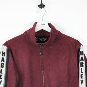 Womens Vintage HARLEY DAVIDSON Fleece Red | XL