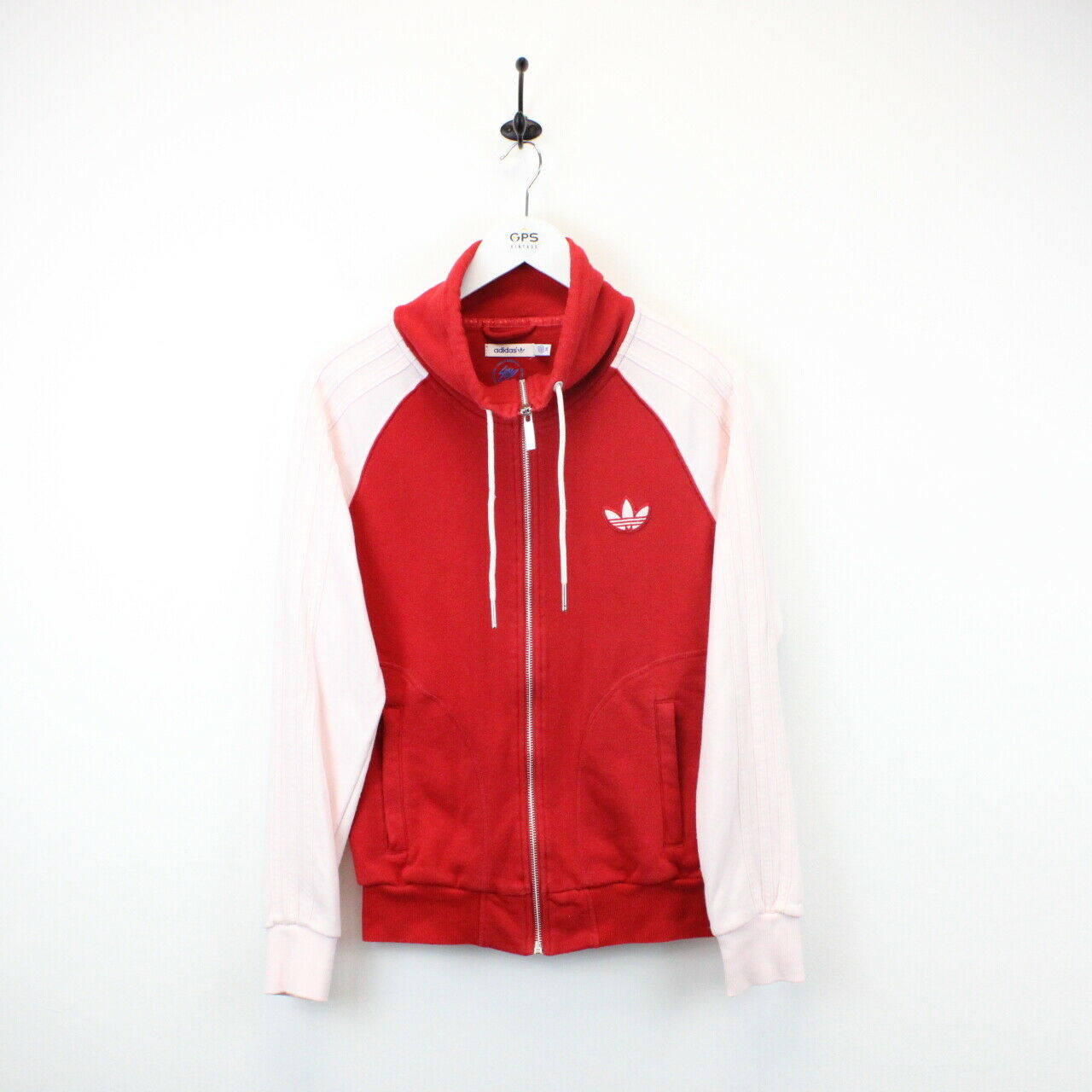 Womens ADIDAS Track Top Red | Small