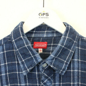 DICKIES Check Shirt Navy Blue | XL