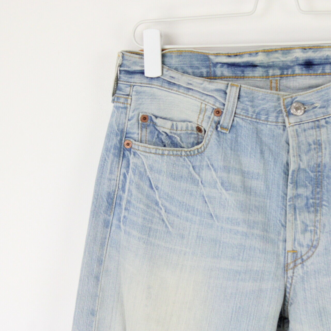 Mens Vintage LEVIS 501 Jeans Light Blue | W30 L30