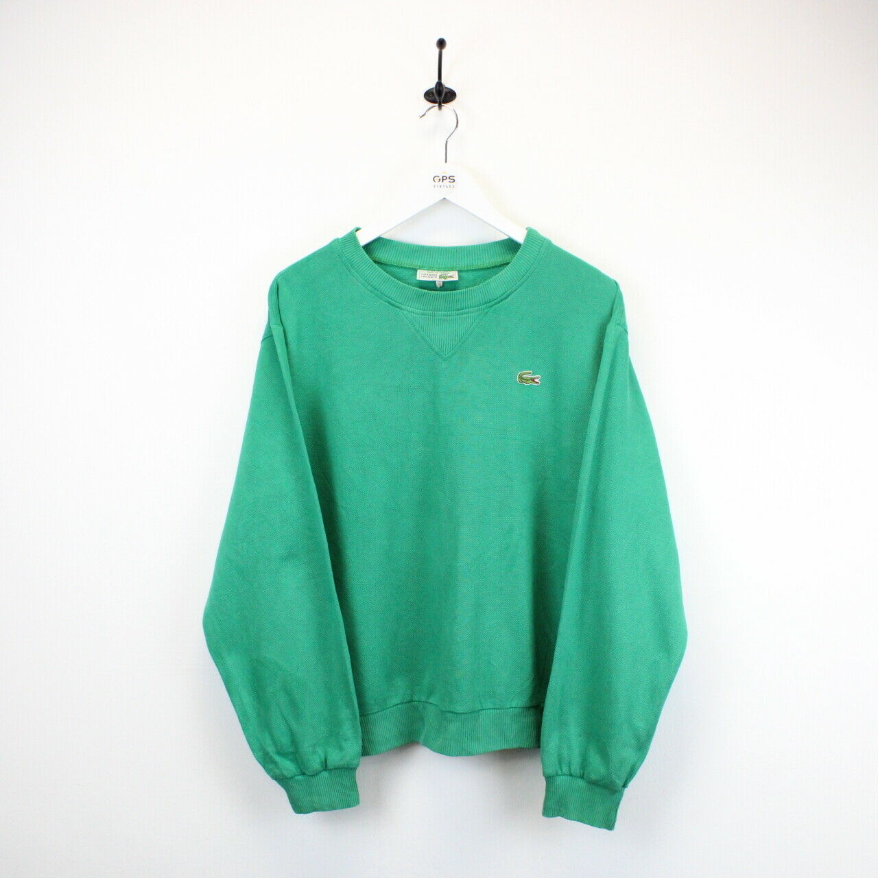 CHEMISE LACOSTE 90s Knit Sweatshirt Green | Small