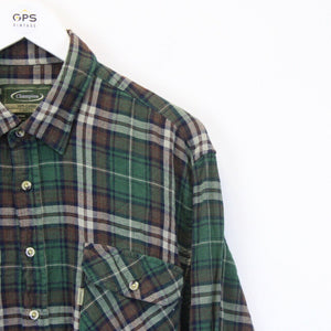 CHAMPION Check Shirt Green | XL