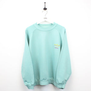 ADIDAS 80s Sweatshirt Green | Large